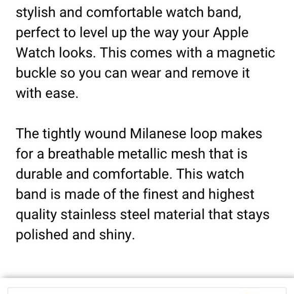 Milanese Braided Stainless Steel Loop Watch Band for Apple Watches. - Picture 12 of 12